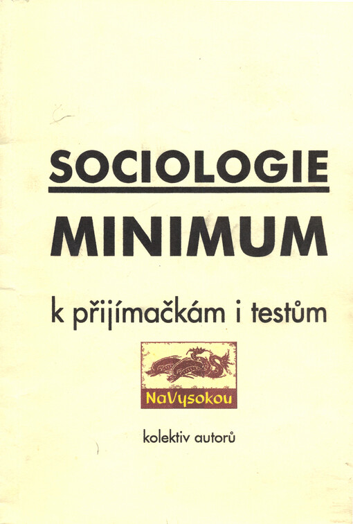Sociologie : minimum k přijímačkám i testům