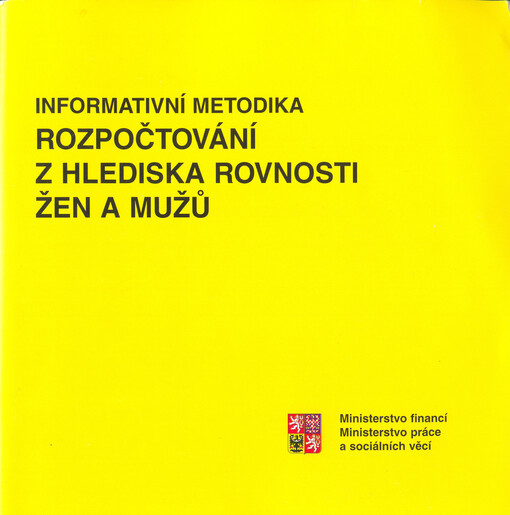 Rozpočtování z hlediska rovnosti žen a mužů : informativní metodika