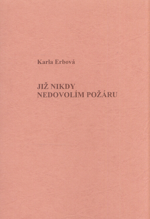 Již nikdy nedovolím požáru