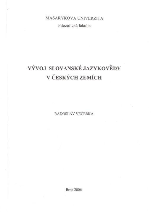 Vývoj slovanské jazykovědy v českých zemích