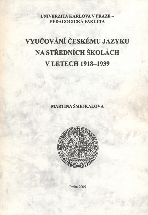 Vyučování českému jazyku na středních školách v letech 1918-1939
