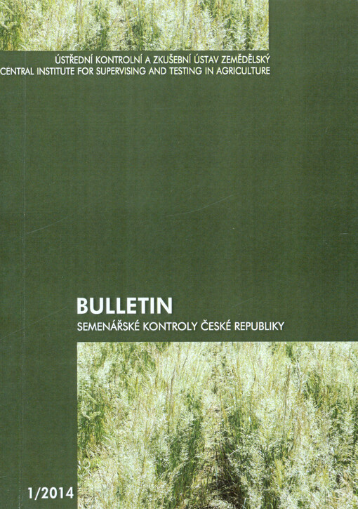 Bulletin semenářské kontroly České republiky : zpravodaj odboru osiva a sadby