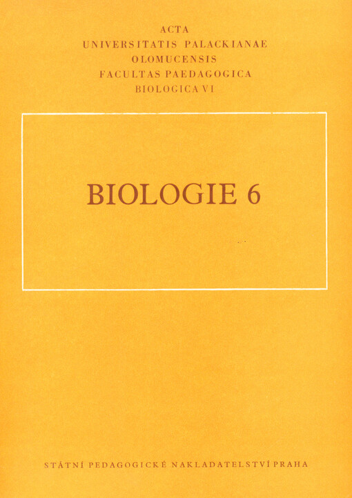Acta Universitatis Palackianae Olomucensis.BiologieFacultas Paedagogica.