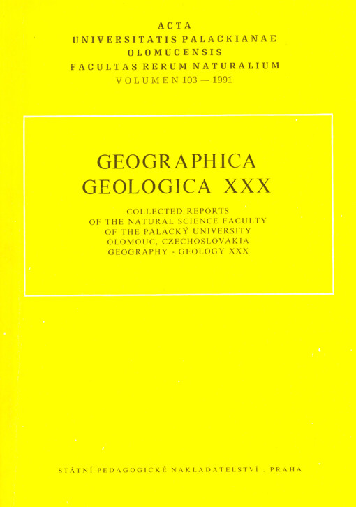 Acta Universitatis Palackianae Olomucensis =: Collected Reports of the Natural Science Faculty of the Palacký University Olomouc. Geography - Geology
