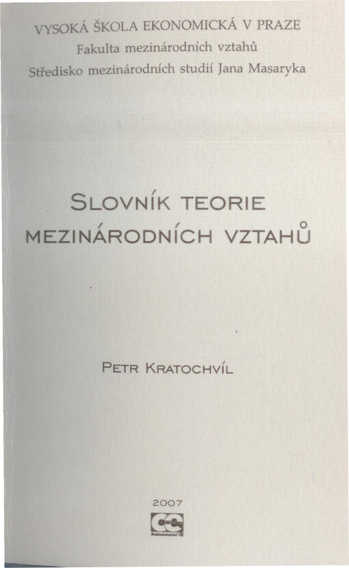 Slovník teorie mezinárodních vztahů