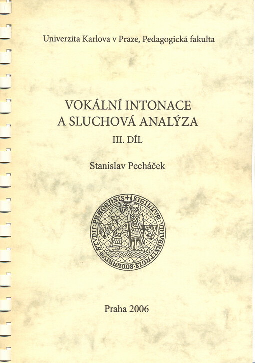 Vokální intonace a sluchová analýza, 3. díl