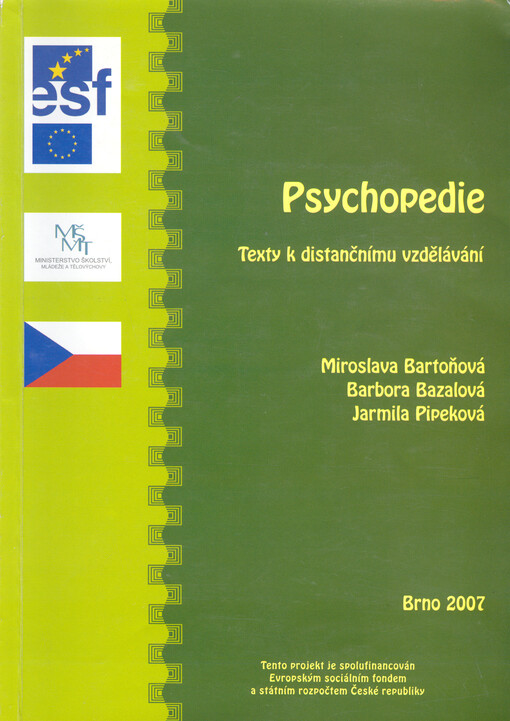 Psychopedie: texty k distančnímu vzdělávání