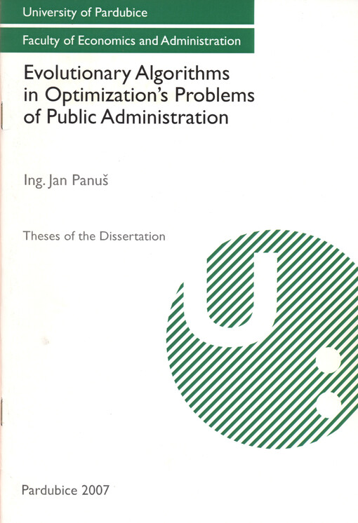 Evolutionary algorithms in optimization's problems of public administration : theses of the dissertation