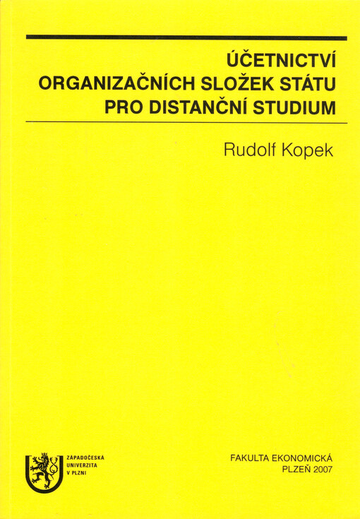 Účetnictví organizačních složek státu pro distanční studium