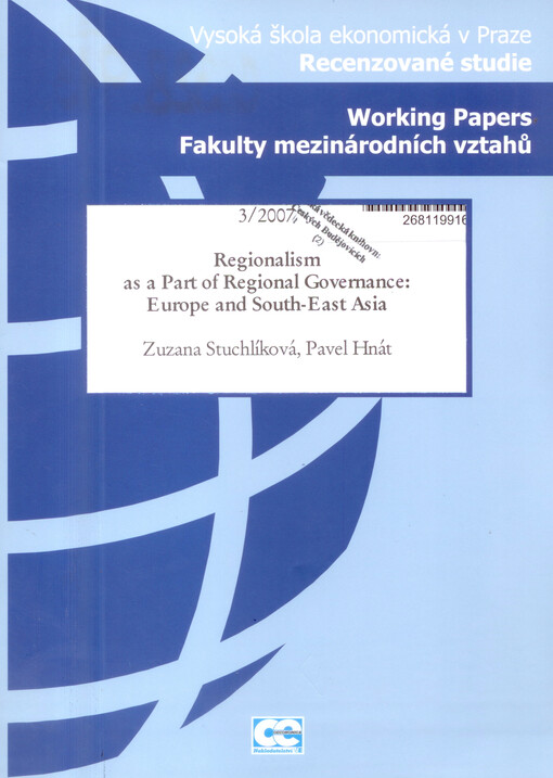 Regionalism as a part of regional governance: Europe and South-East Asia