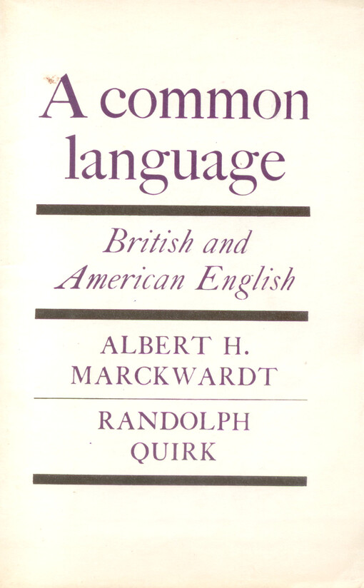 A common language :british and american english