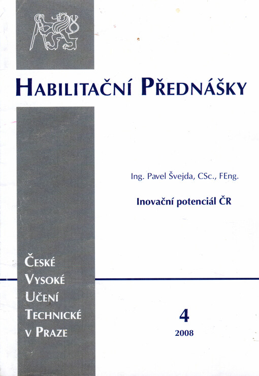 Inovační potenciál ČR = Innovative potential of the CR