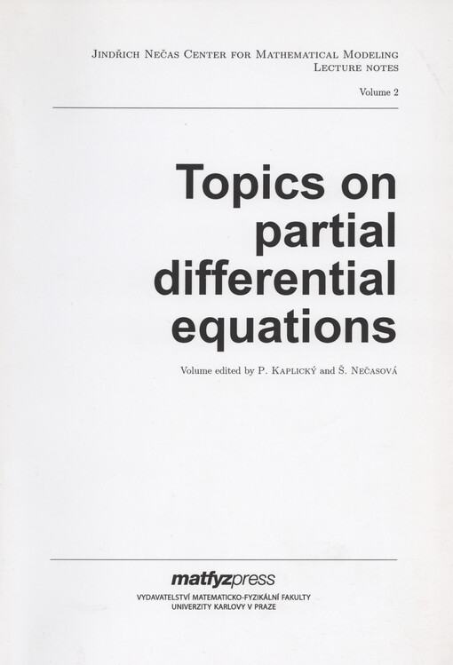 Topics on partial differential equations