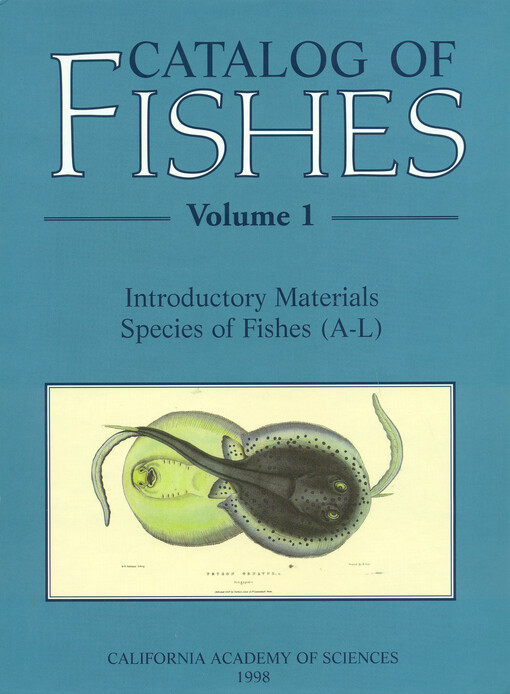 Catalog of fishes.Vol. 3,Genera of fishes, species and genera in a classification, literature cited and appendices