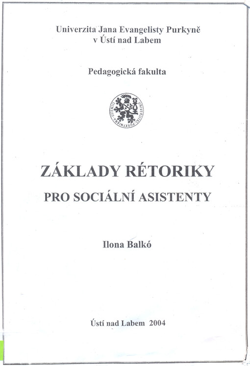 Základy rétoriky pro sociální asistenty