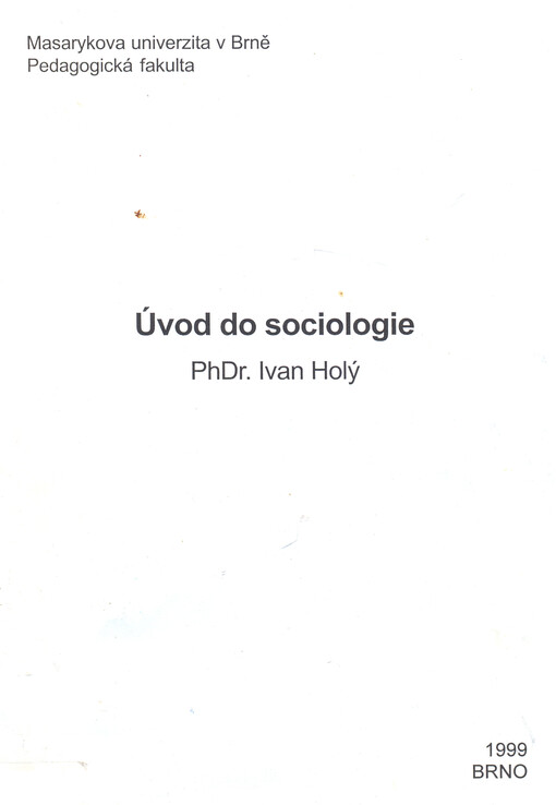 Úvod do sociologie    