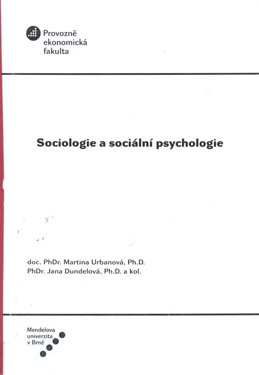 Sociologie a sociální psychologie