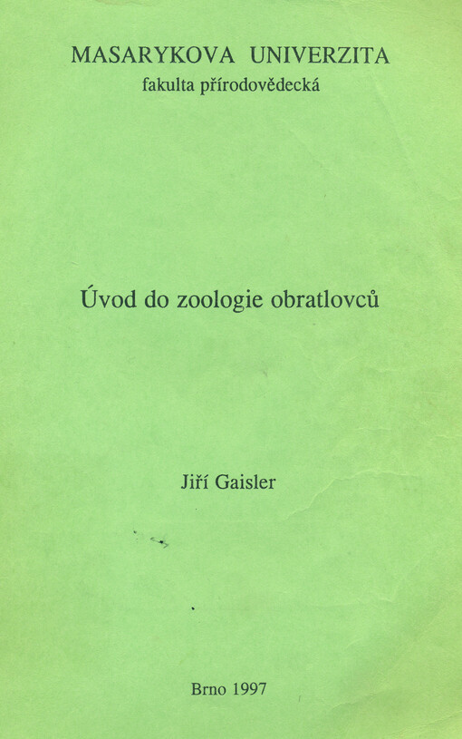 Úvod do zoologie obratlovců