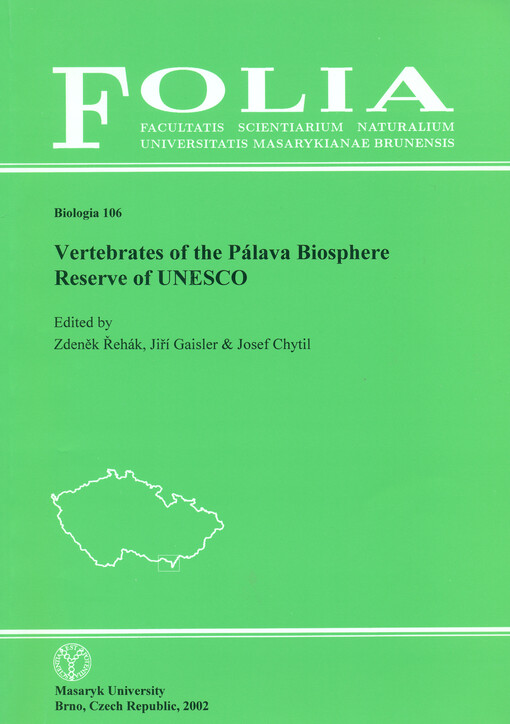 Vertebrates of the Pálava Biosphere Reserve of UNESCO