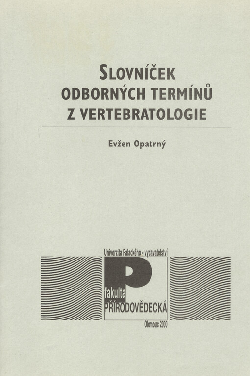 Slovníček odborných termínů z vertebratologie