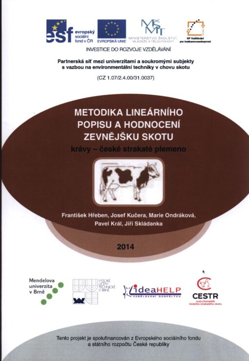Metodika lineárního popisu a hodnocení zevnějšku skotu; Krávy - české strakaté plemeno