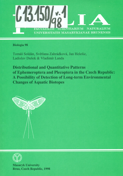 Distributional and quantitative patterns of Ephemeroptera and Plecoptera in the Czech Republic: a possibility of detection of long-term environmental changes of aquatic biotopes