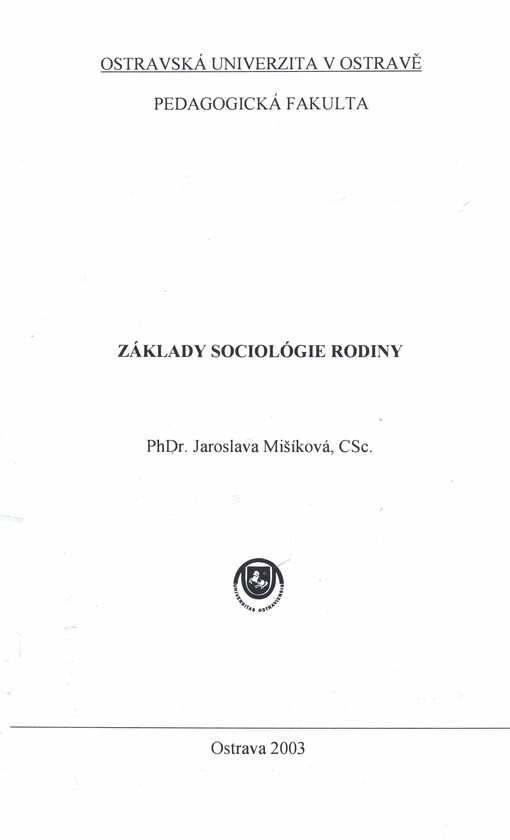 Základy sociológie rodiny
