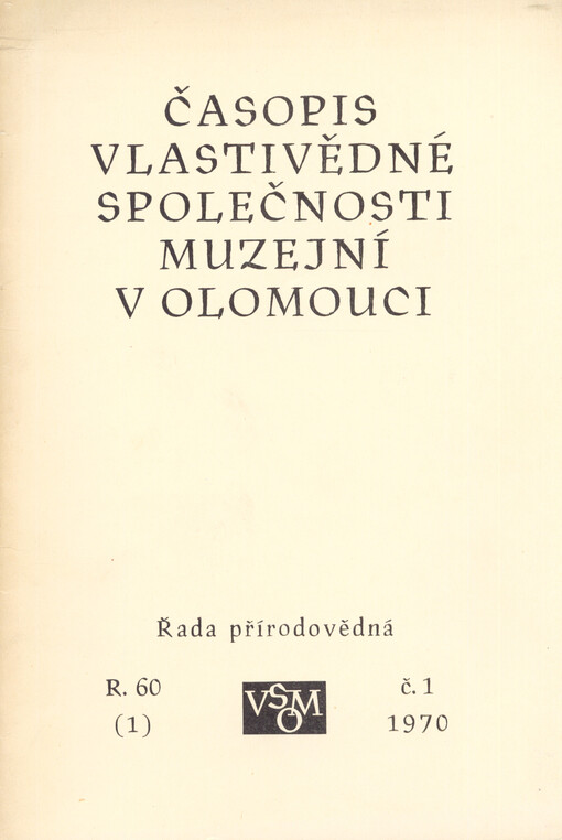 Časopis Vlastivědné společnosti muzejní v Olomouci.