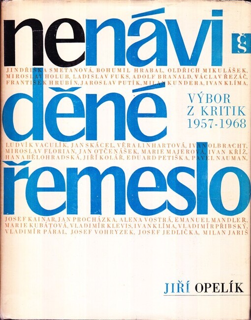Nenáviděné řemeslo :výbor z kritik 1957-1968