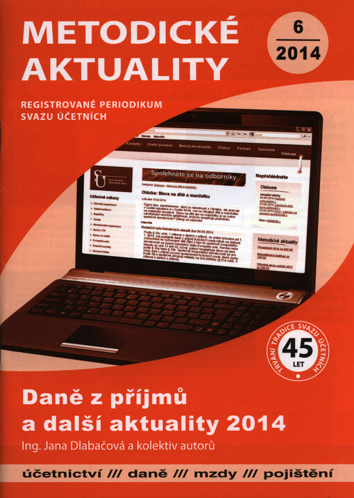 Daně z příjmů a další aktuality 2014    