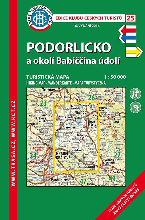 Podorlicko a okolí Babiččina údolíturistická mapa 1:50 000