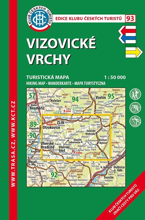 Vizovické vrchyturistická mapa 1:50 000