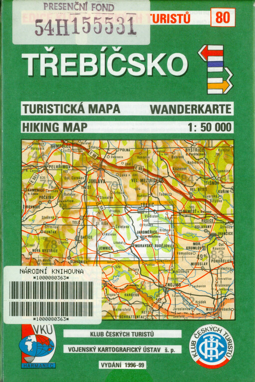 Třebíčsko :turistická mapa 1:50 000