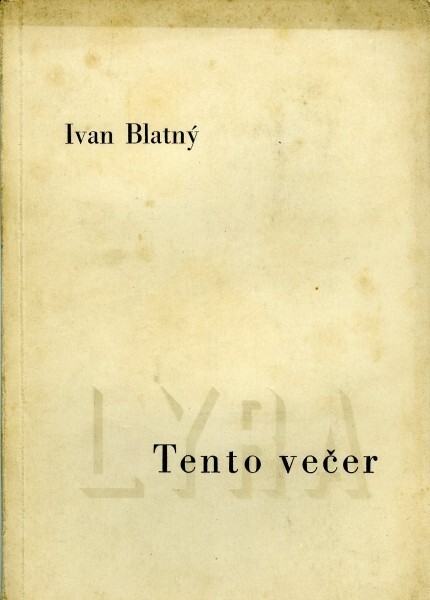 Tento večer :[básně]