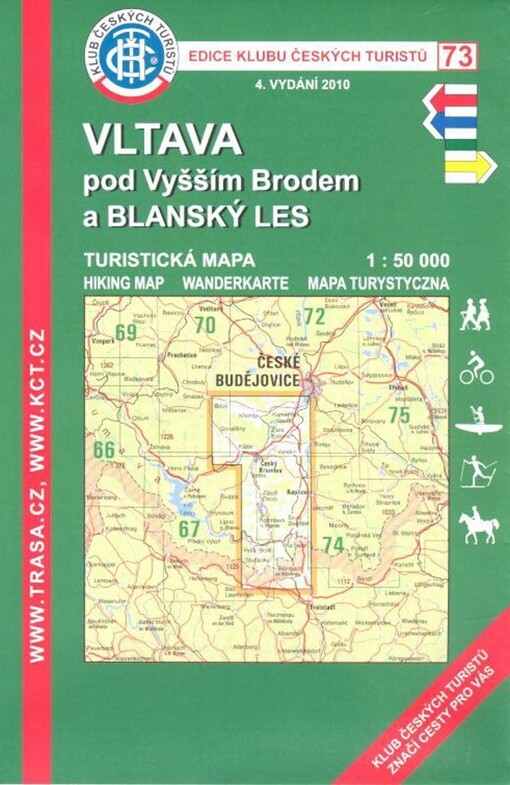 Vltava pod Vyšším Brodem a Blanský les turistická mapa 1:50^000