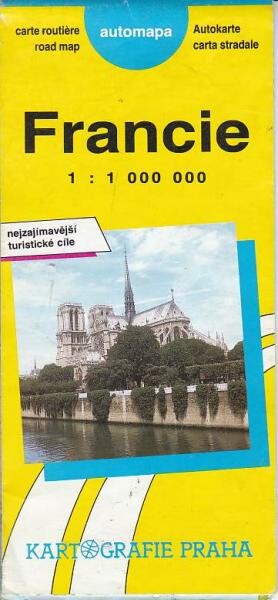 Francie automapa : nejzajímavější turistické cíle