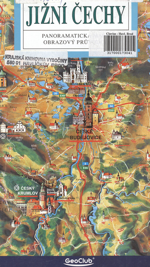 Jižní Čechy panoramatická mapa : obrazový průvodce