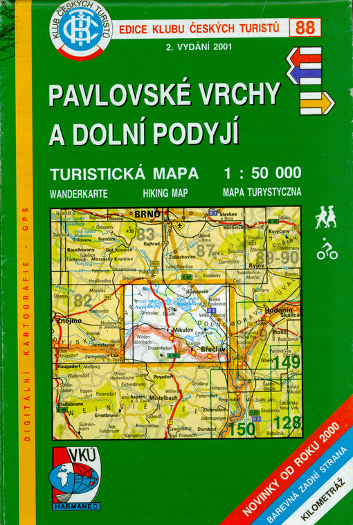 Pavlovské vrchy a Dolní Podyjí : turistická mapa 1:50 000