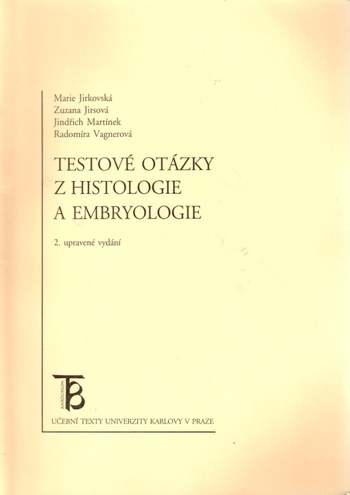 Testové otázky z histologie a embryologie