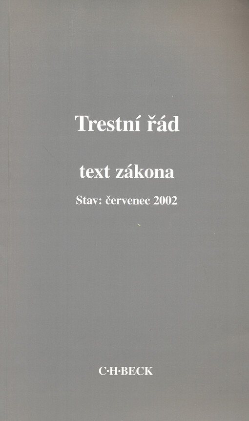 Trestní řád: komentář