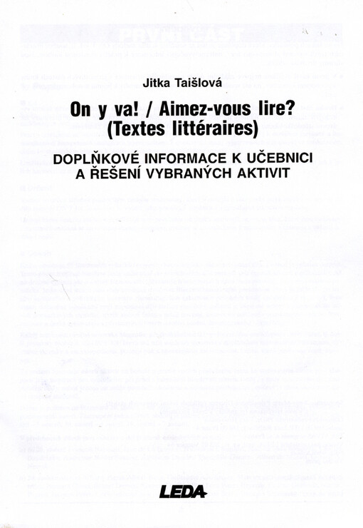On y va!.Aimez-vous lire?