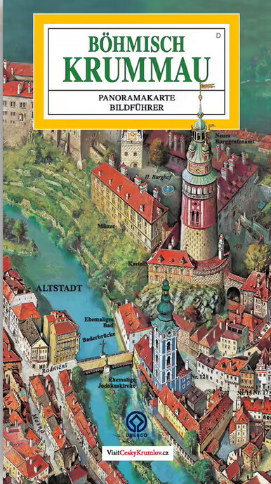 Český Krumlov Panoramakarte : Stadtführer