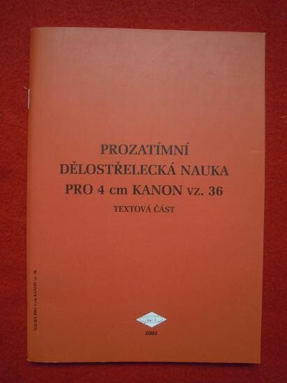Prozatímní dělostřelecká nauka pro 4 cm kanon vz. 36