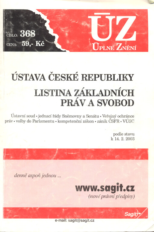 Ústava České republiky: Listina základních práv a svobod : podle stavu k 14.2.2002