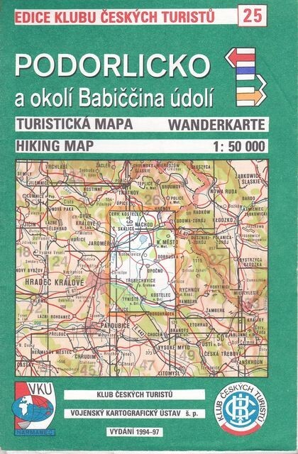 Podorlicko a okolí Babiččina údolí turistická mapa : 1:50^000