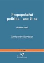 Propopulační politika - ano či ne :sborník textů