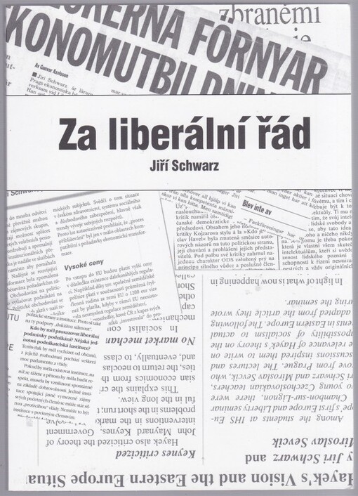 Za liberální řád: výběr ze studií, statí a článků