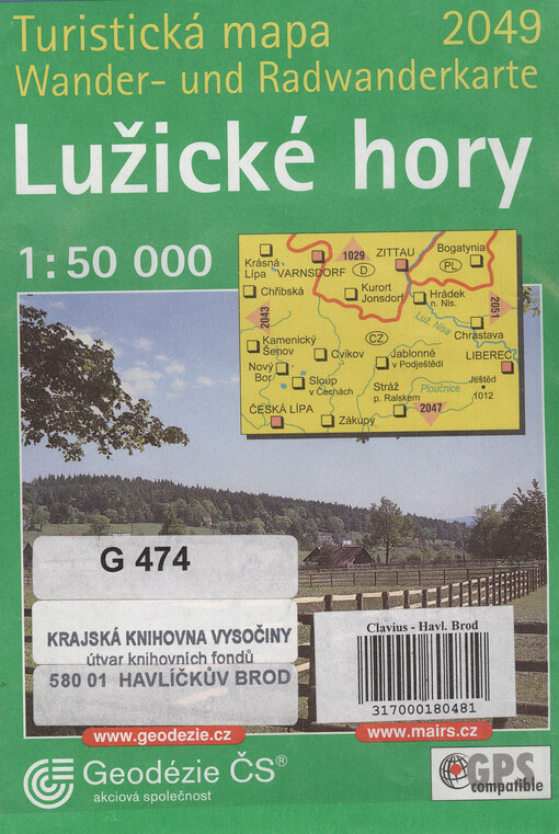 Lužické hory turistická mapa