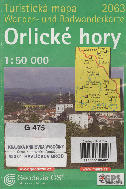 Orlické hory turistická mapa