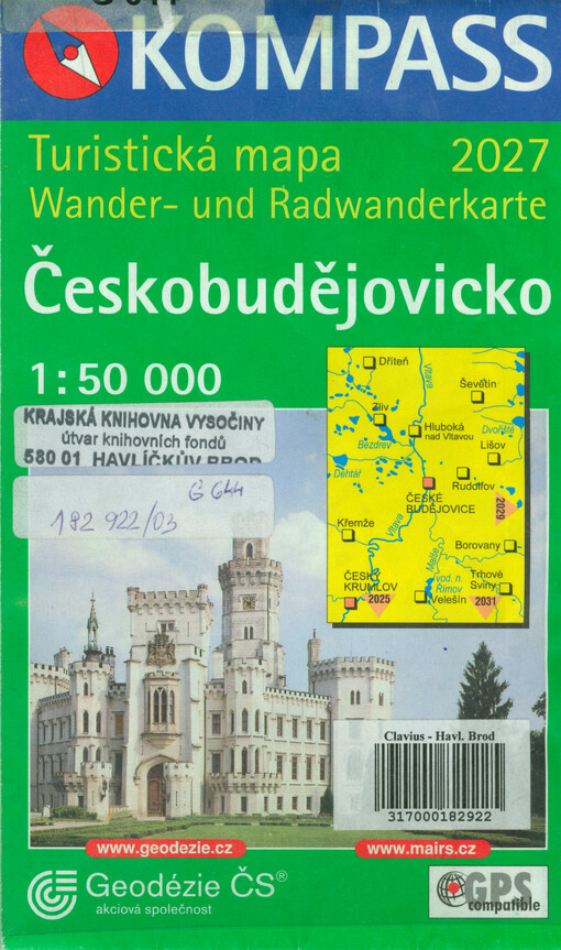 Českobudějovicko turistická mapa 1:50^000 : GPS compatible